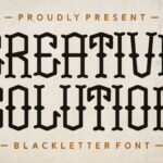 Creative Solution Font Poster 1