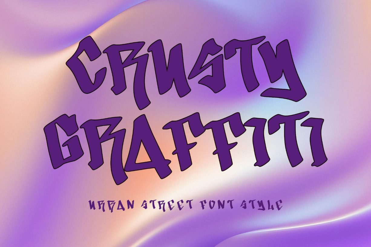 Crusty Graffiti Font Poster 1