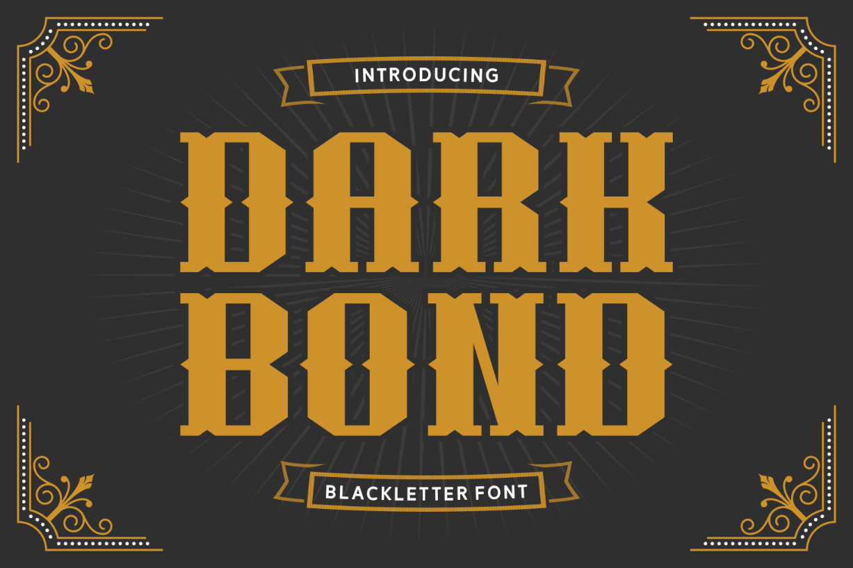 Dark Bond Font Poster 1