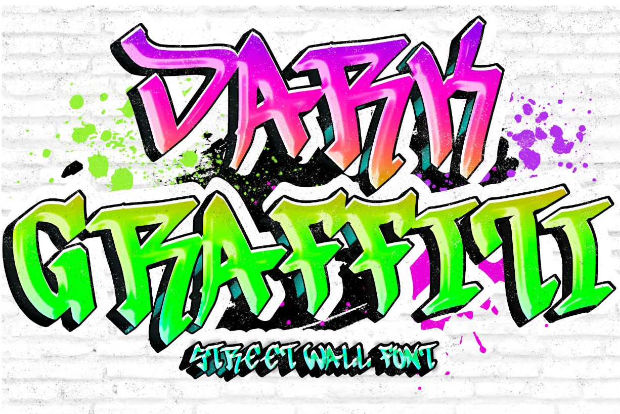 Dark Graffiti Font Poster 1