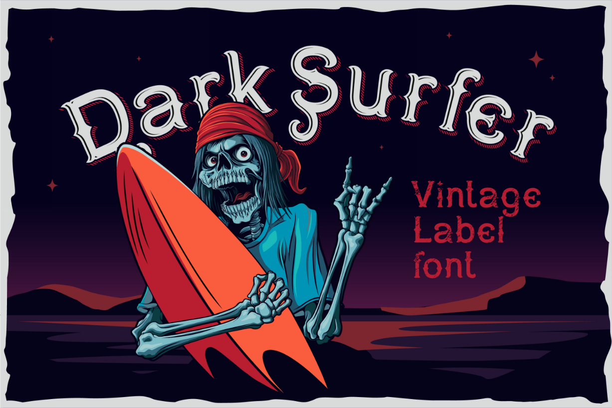 Dark Surfer Font Poster 1