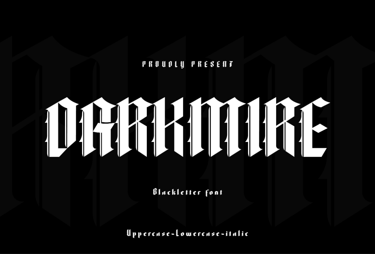 Darkmire Font Poster 1