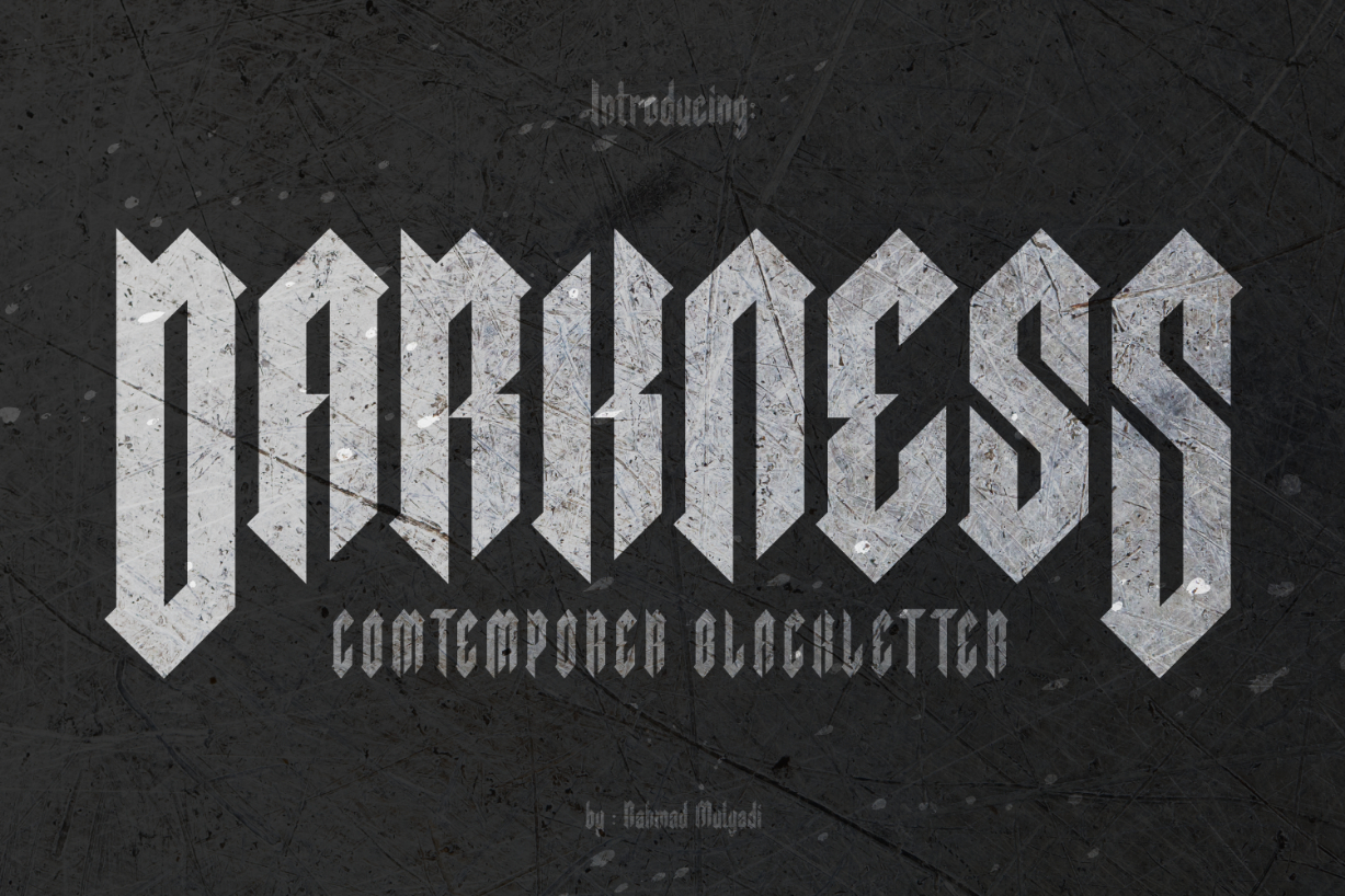 Darkness Font Poster 1