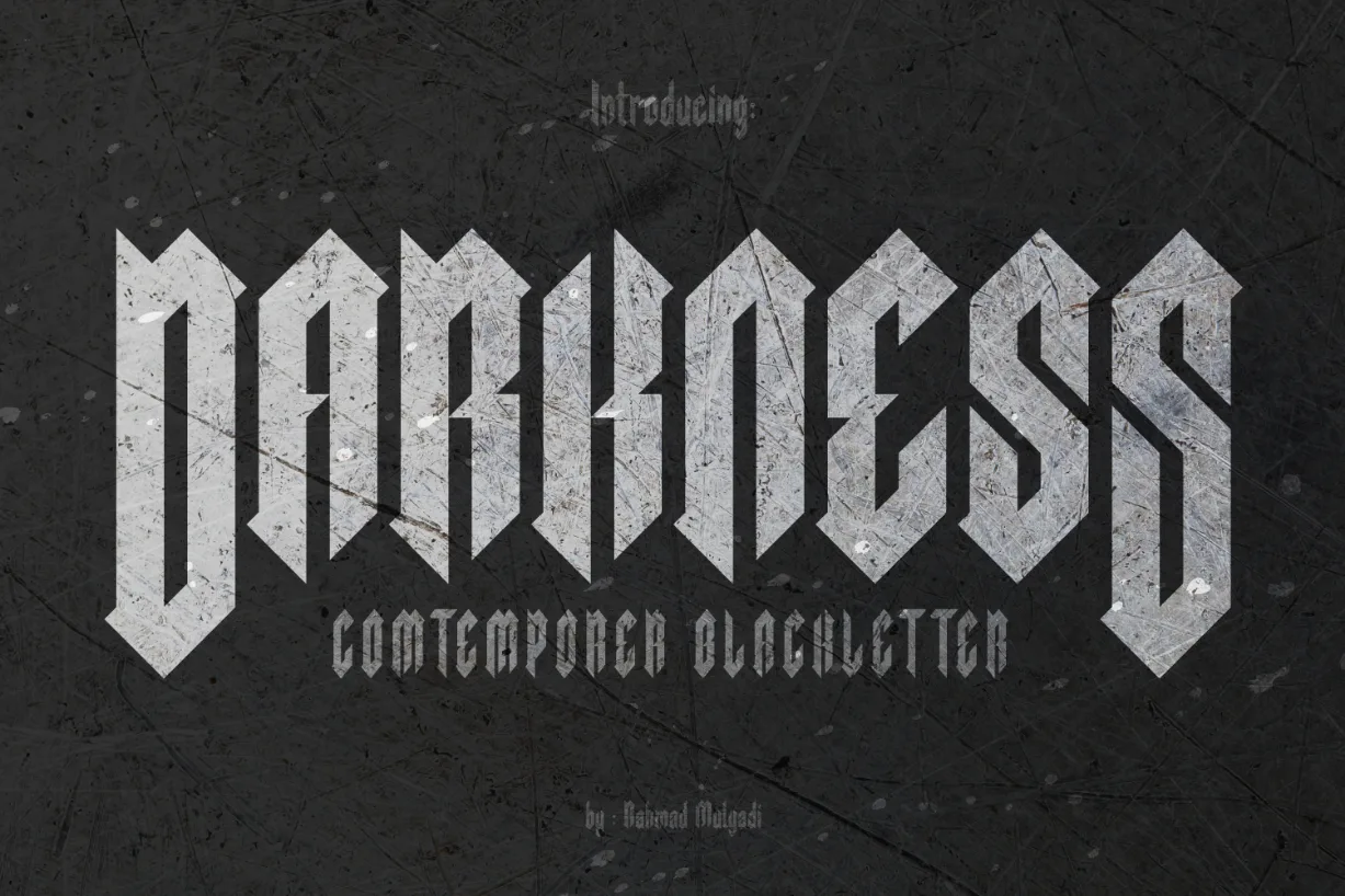 Darkness Font Darkness Font Poster 1