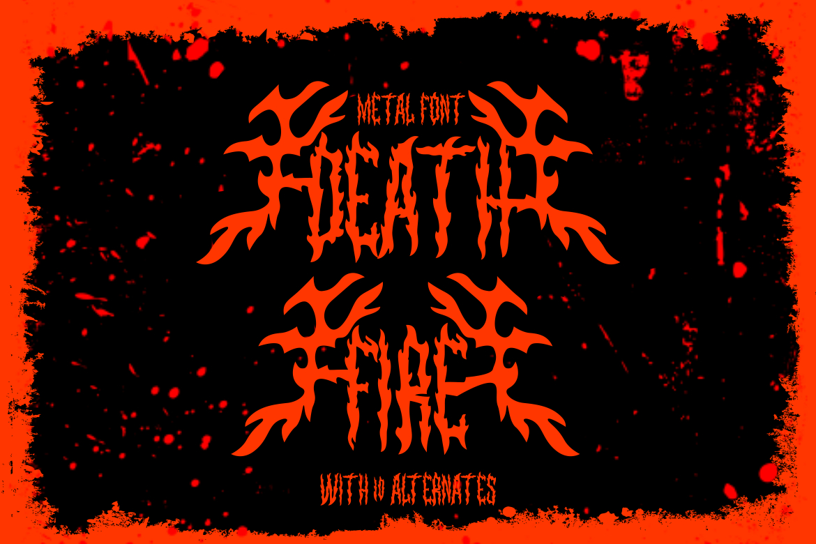 About Death Fire Font Poster 1