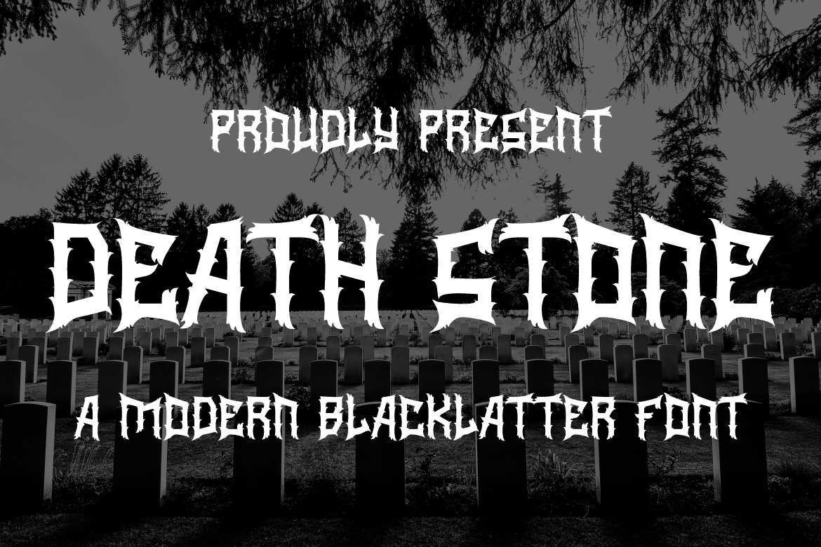 Death Stone Font Poster 1