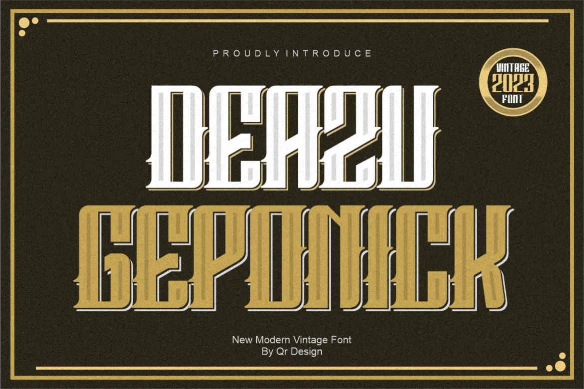 Deazu Geponick Font Poster 1