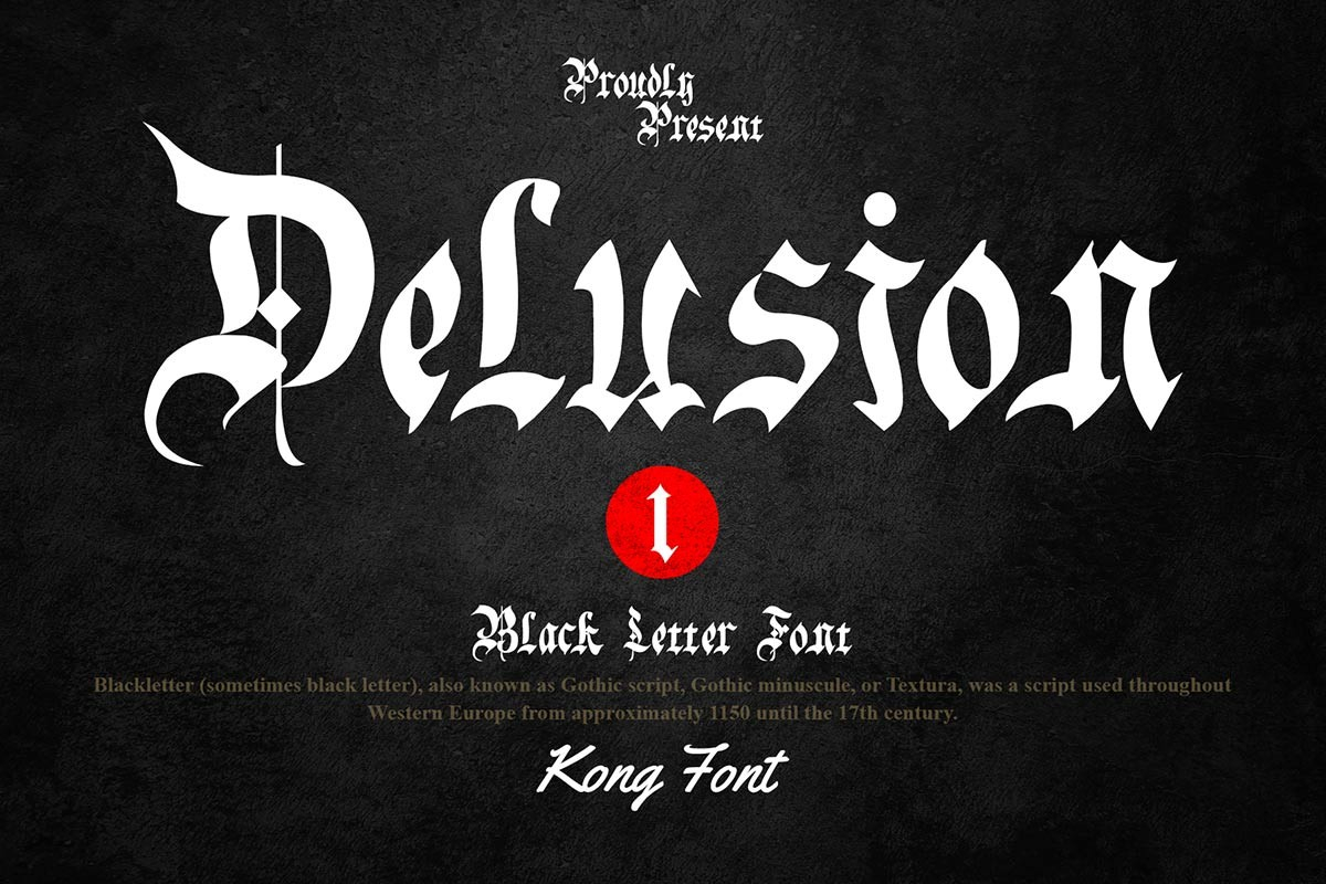 Delusion Font Poster 1