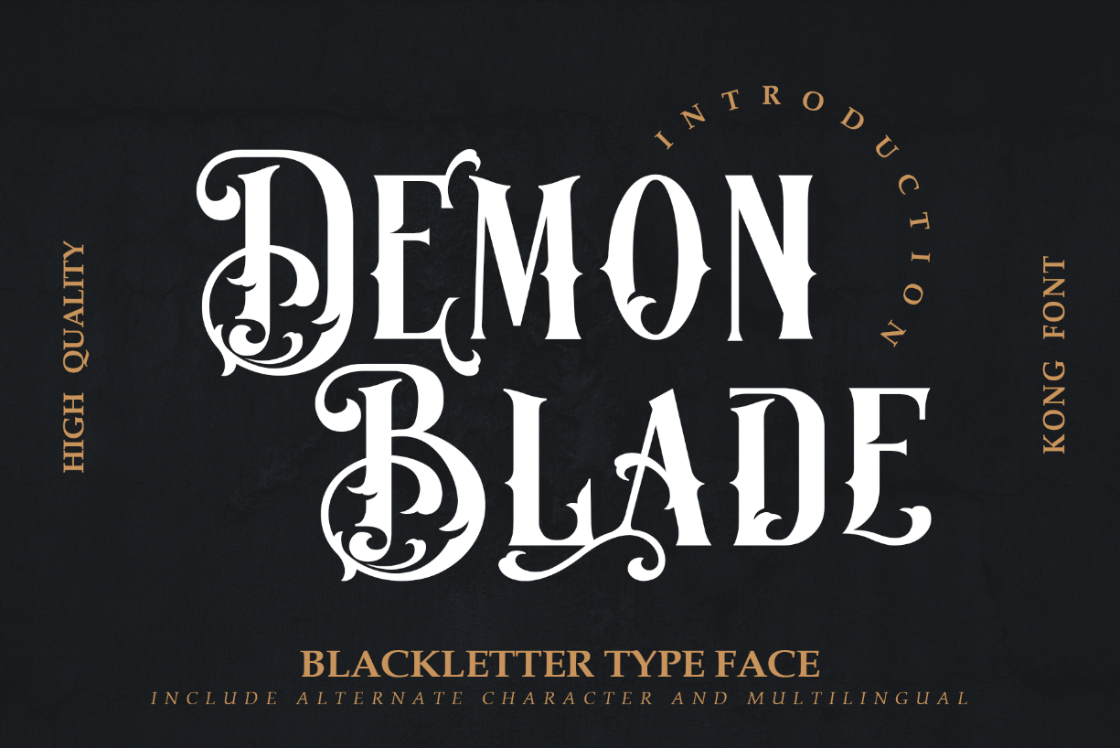 Demon Blade Font Poster 1