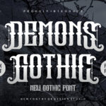 Demons Gothic Font Poster 3