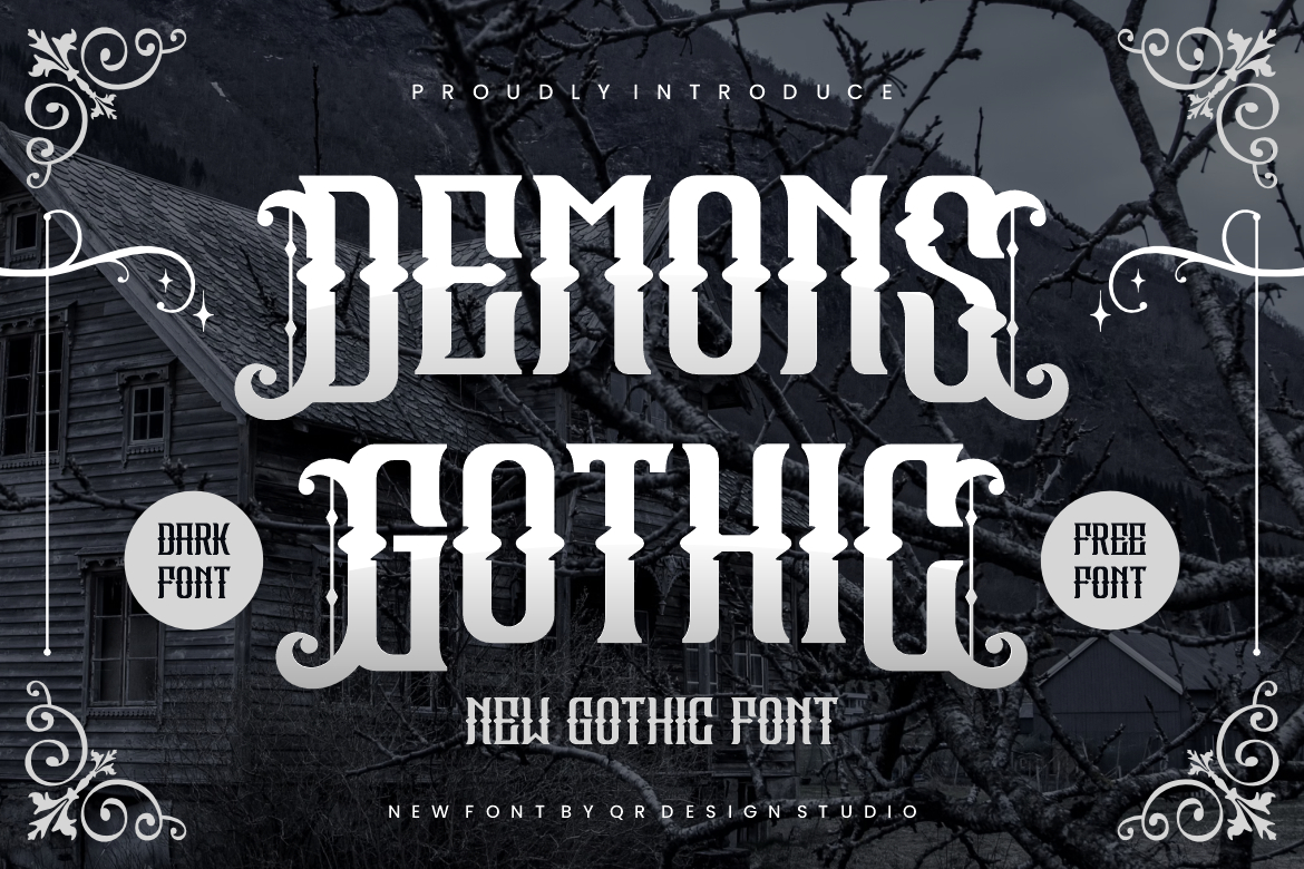 Demons Gothic Font Poster 1