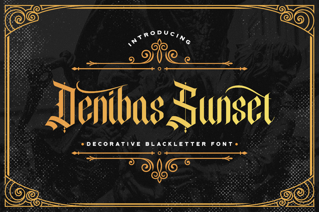 Denibas Sunset Font Poster 1