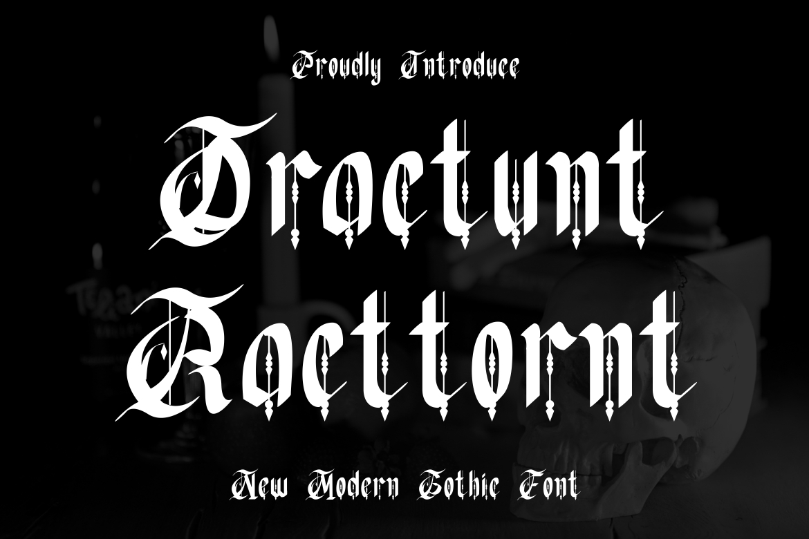 Dractunt Racttornt Font Poster 1