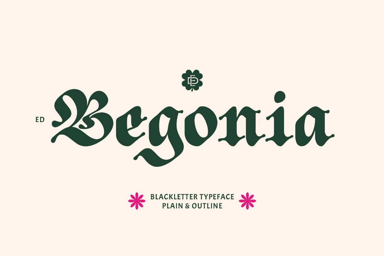 ED Begonia Font Poster 1