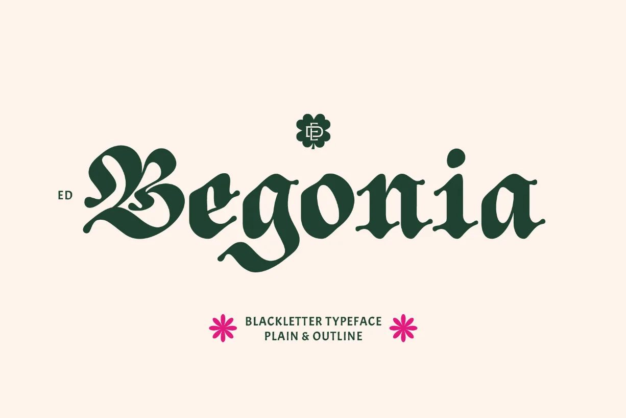 ED Begonia Font ED Begonia Font Poster 1