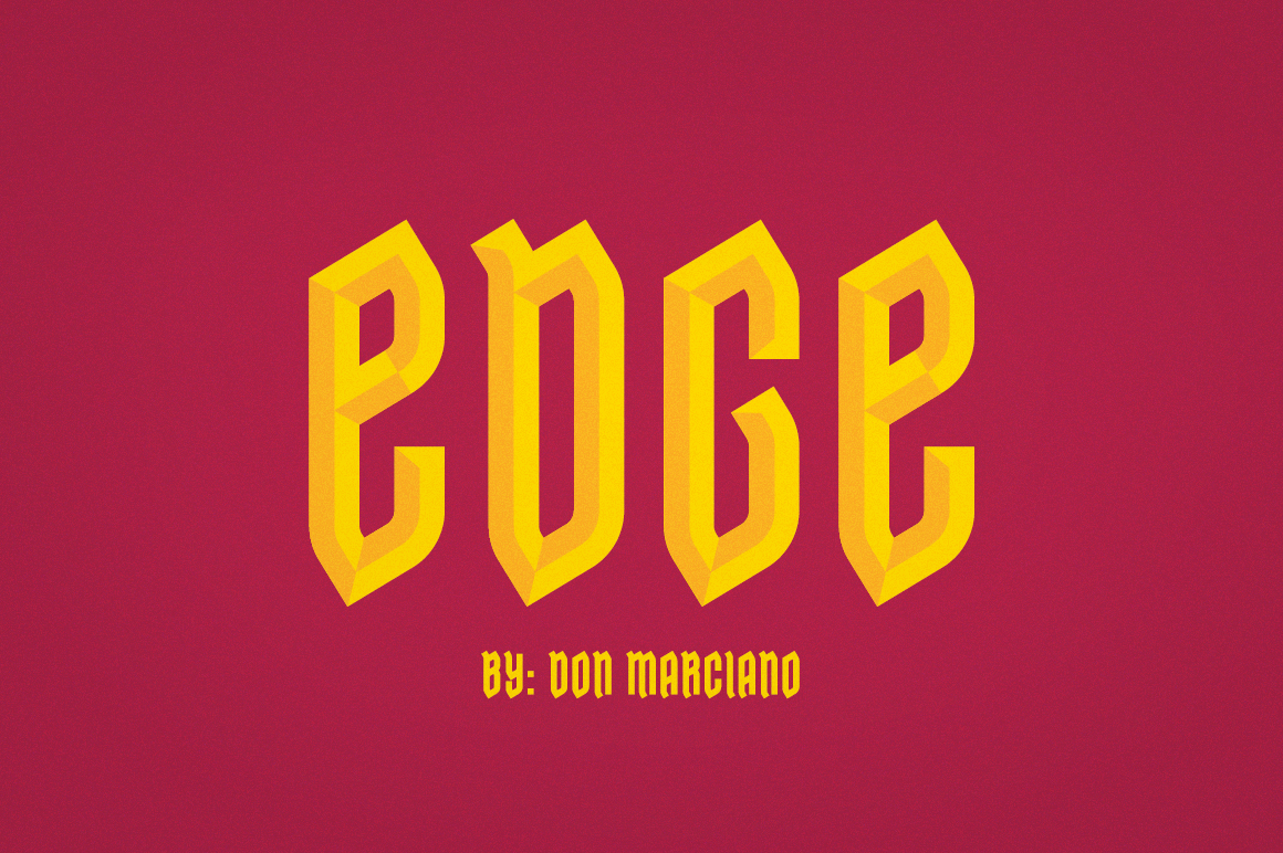 Edge Font Poster 1