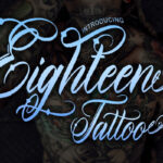 Eighteen Tattoo Font Poster 3