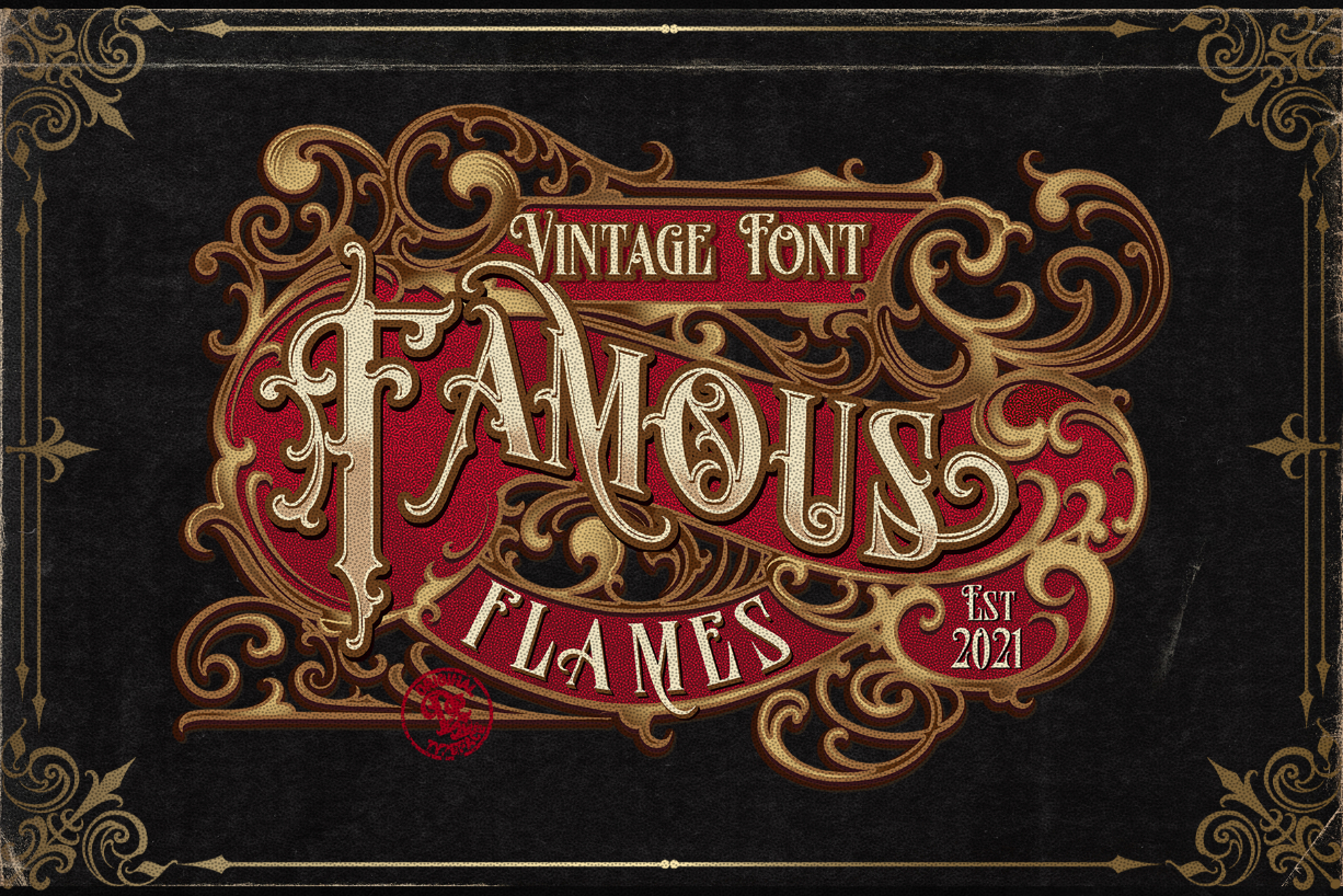 Famous Flames Font