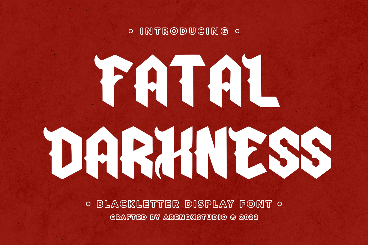 Fatal Darkness Font Poster 1