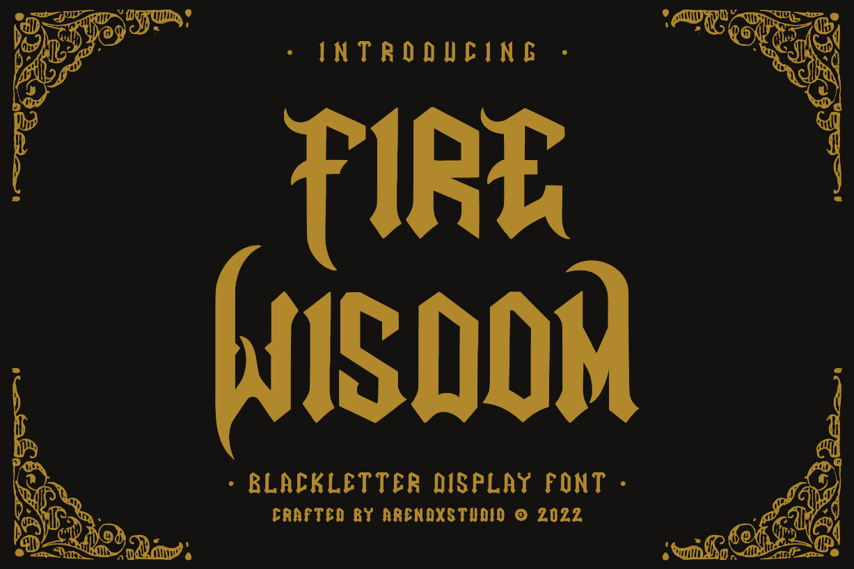 Fire Wisdom Font Poster 1