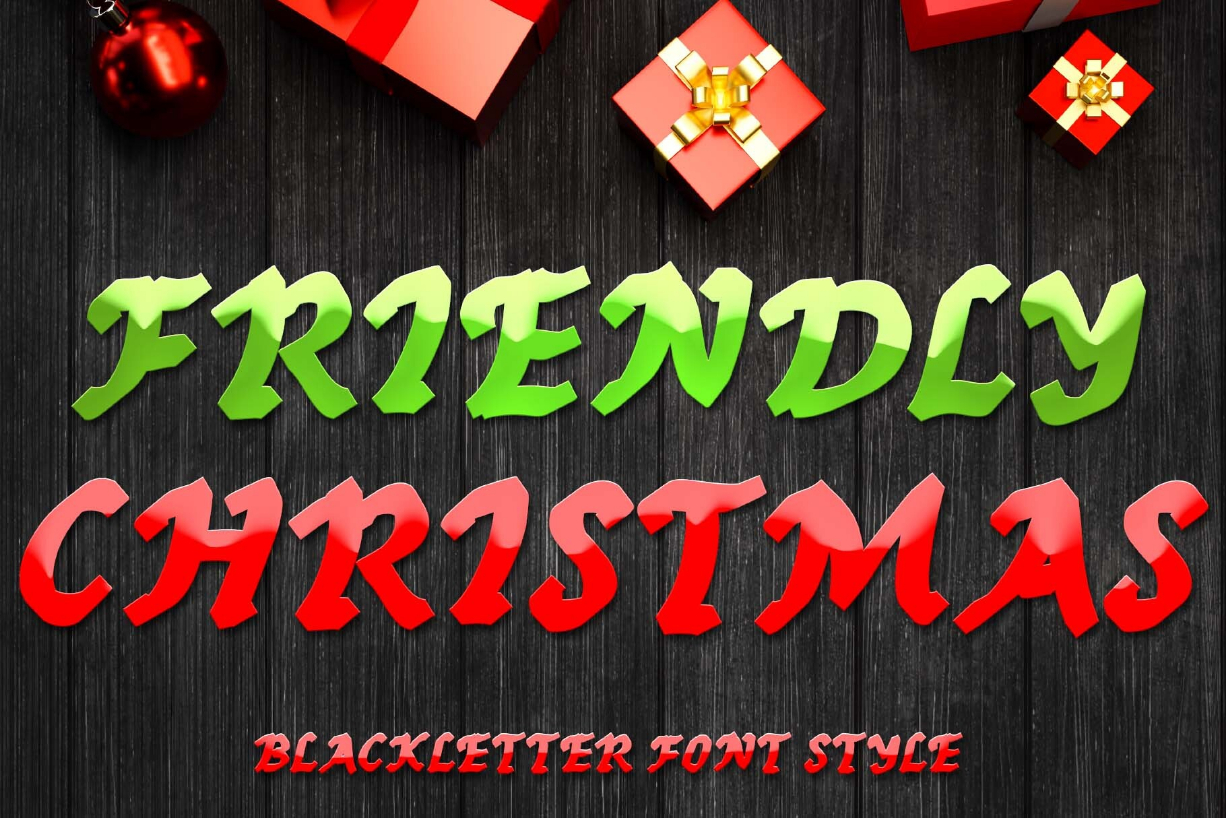 Friendly Christmas Font Poster 1