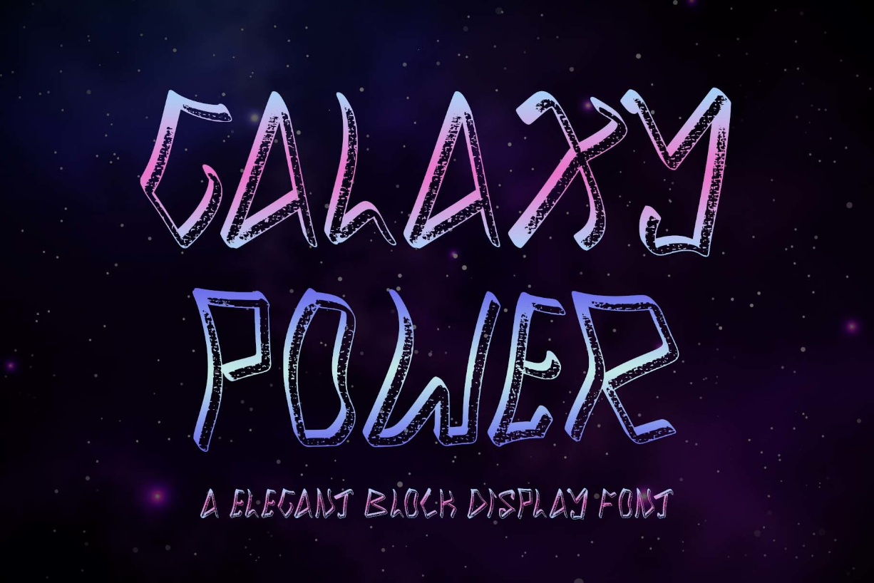 Galaxy Power Font Poster 1