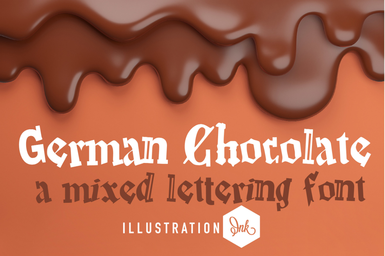 German Chocolate Font Poster 1