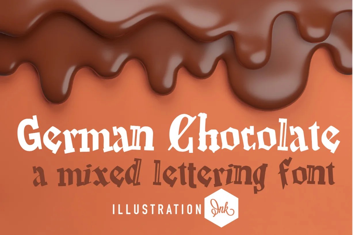 German Chocolate Font German Chocolate Font Poster 1