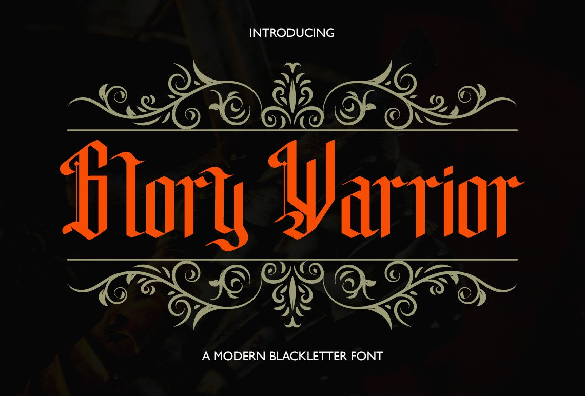 Glory Warrior Font Poster 1