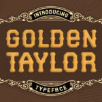 Golden Taylor Font Poster 3