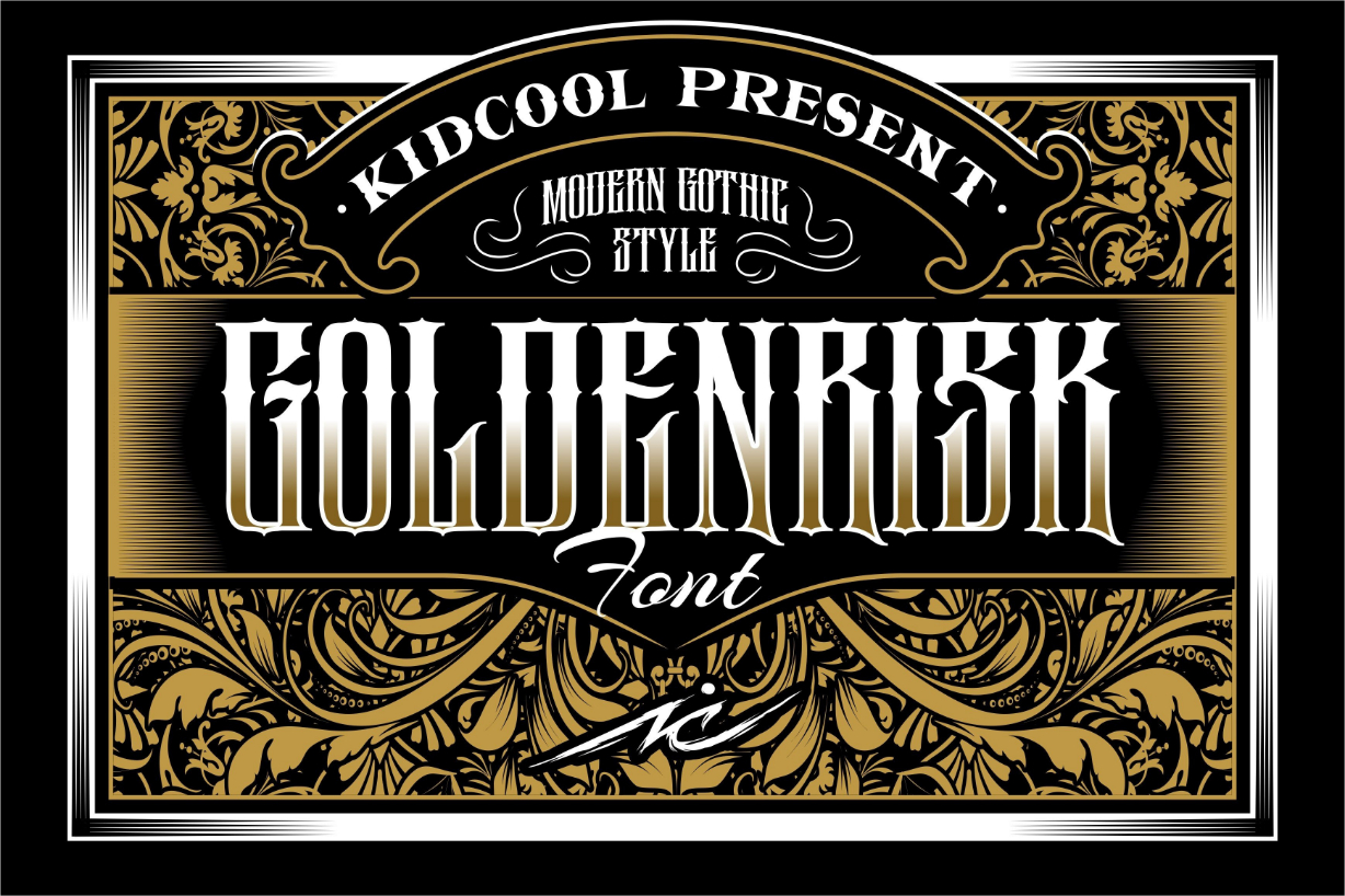 Goldenrisk Font Poster 1