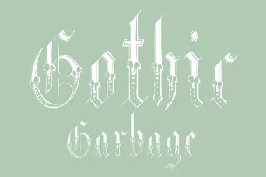 Gothic Garbage Font Gothic Garbage Font Poster 1