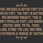 Gothic Rapsody Font Poster 4