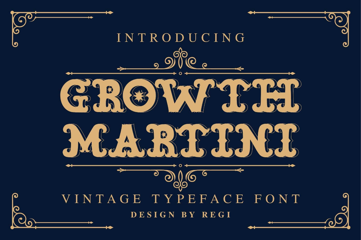 Growth Martini Font Poster 1