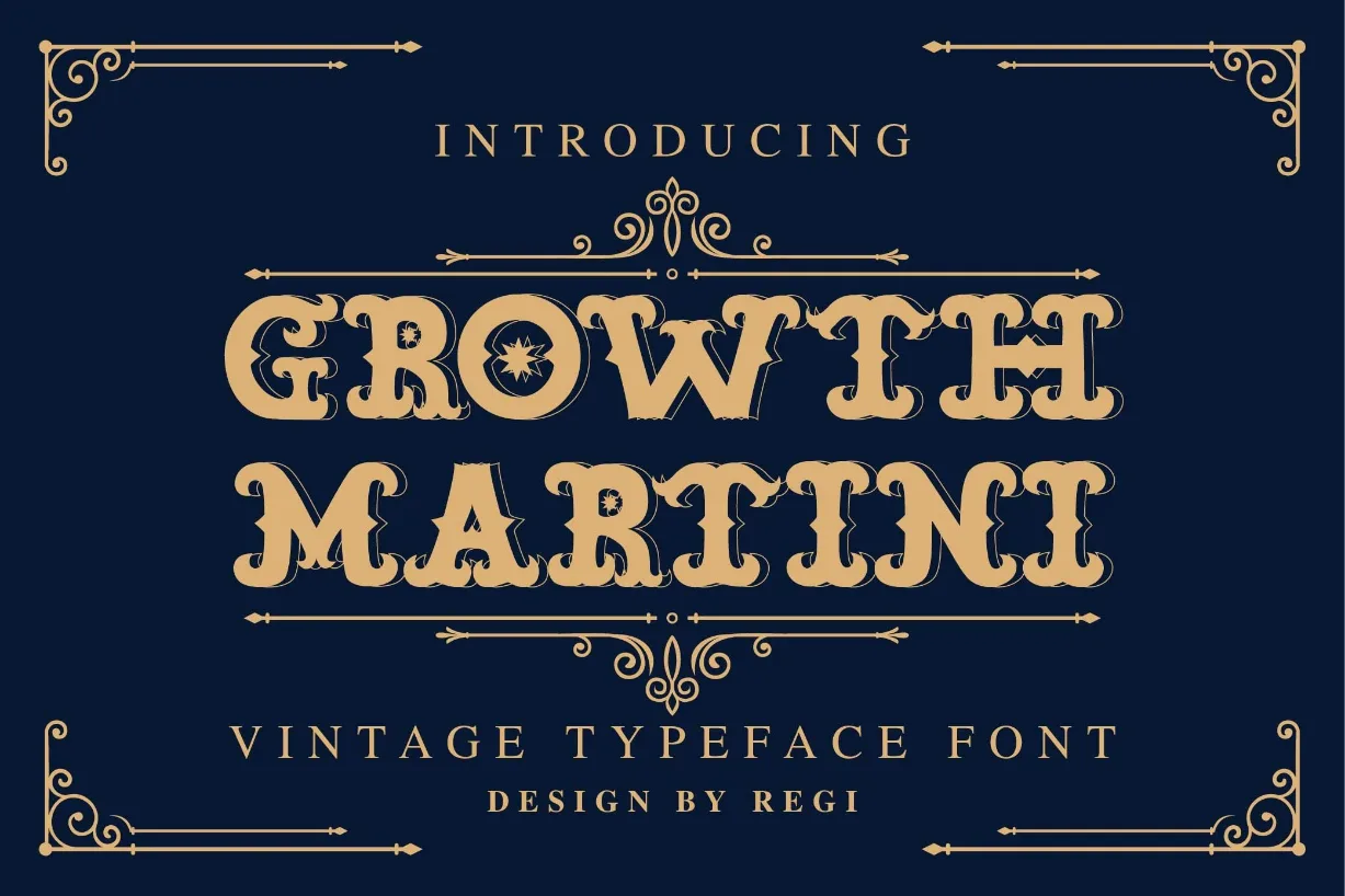 Growth Martini Font Growth Martini Font Poster 1