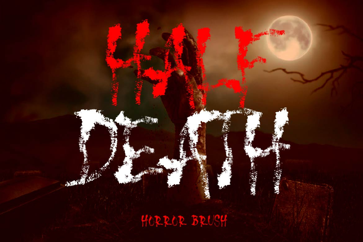 Half Death Font Poster 1