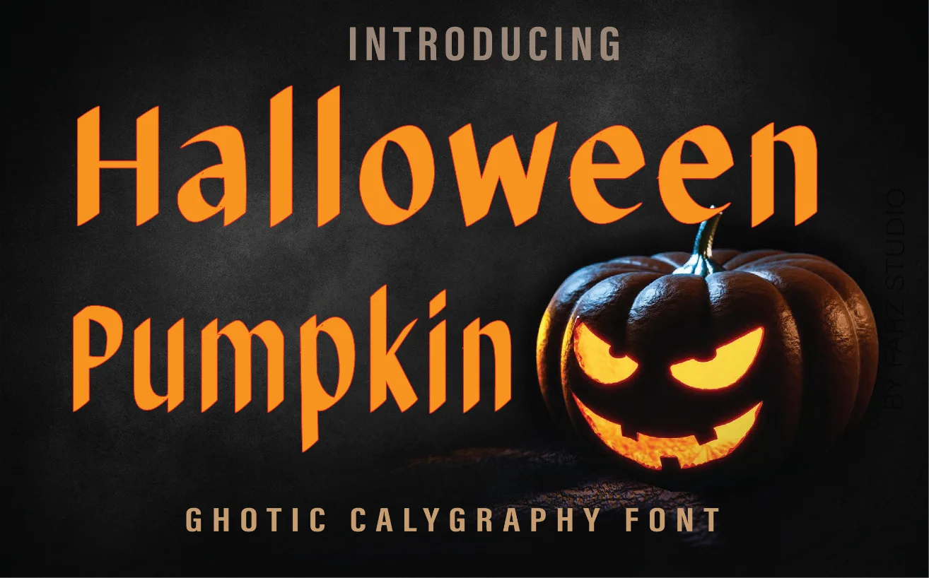 Halloween Pumpkin Font Halloween Pumpkin Font Poster 1