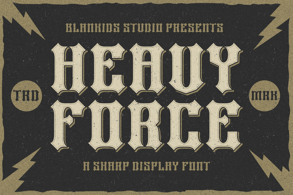 Heavy Force Font Poster 1