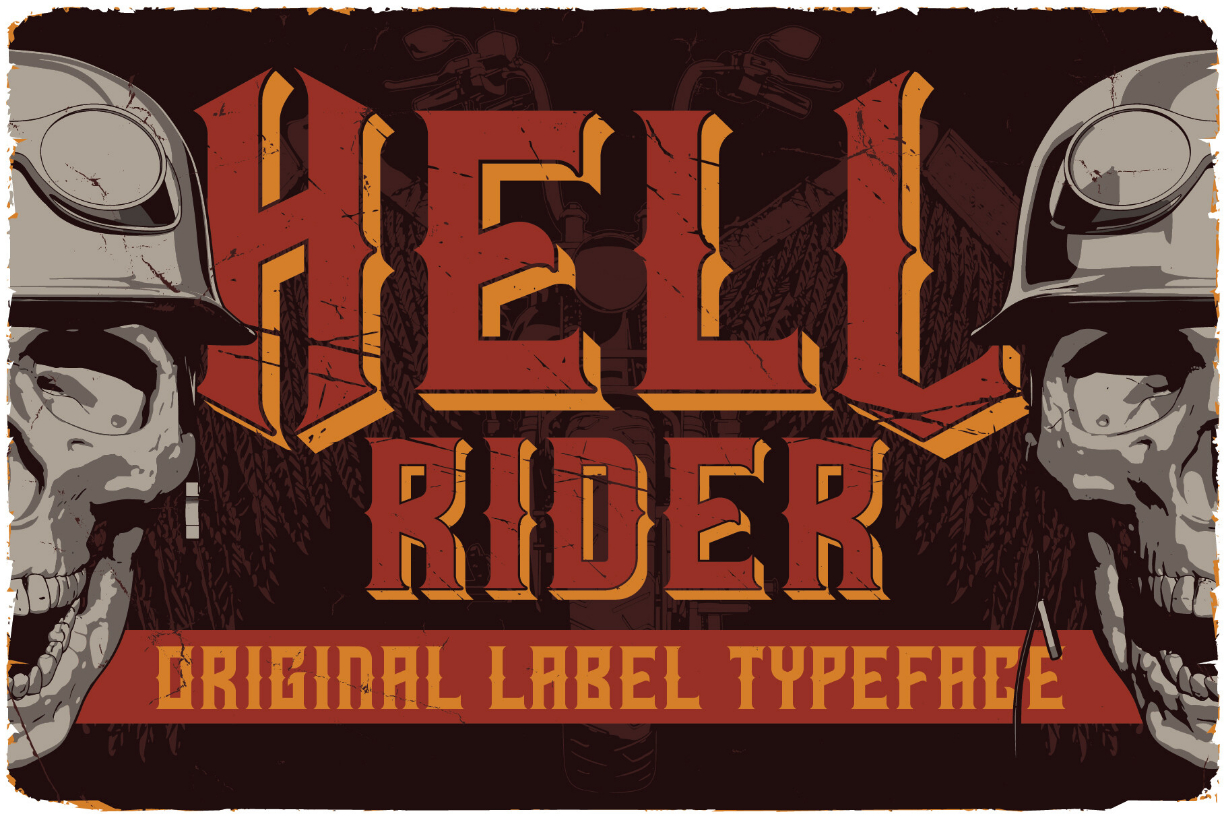 Hell Rider Font Poster 1