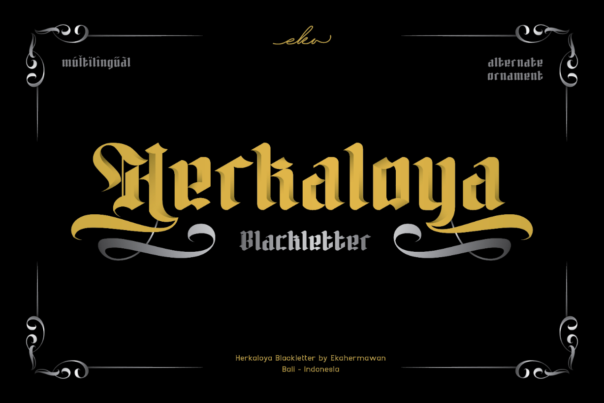Herkaloya Font Poster 1
