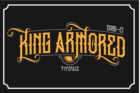 King Armored Font Poster 1