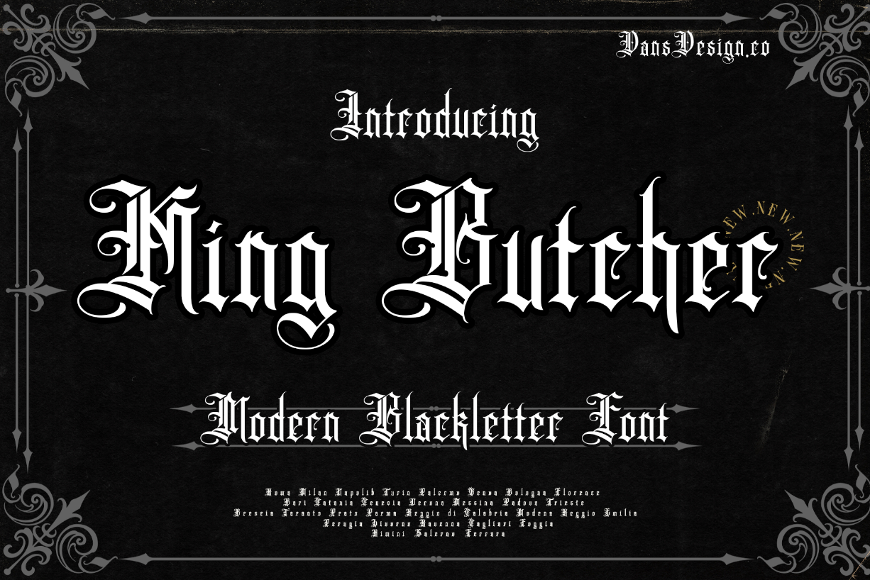 King Butcher Font Poster 1