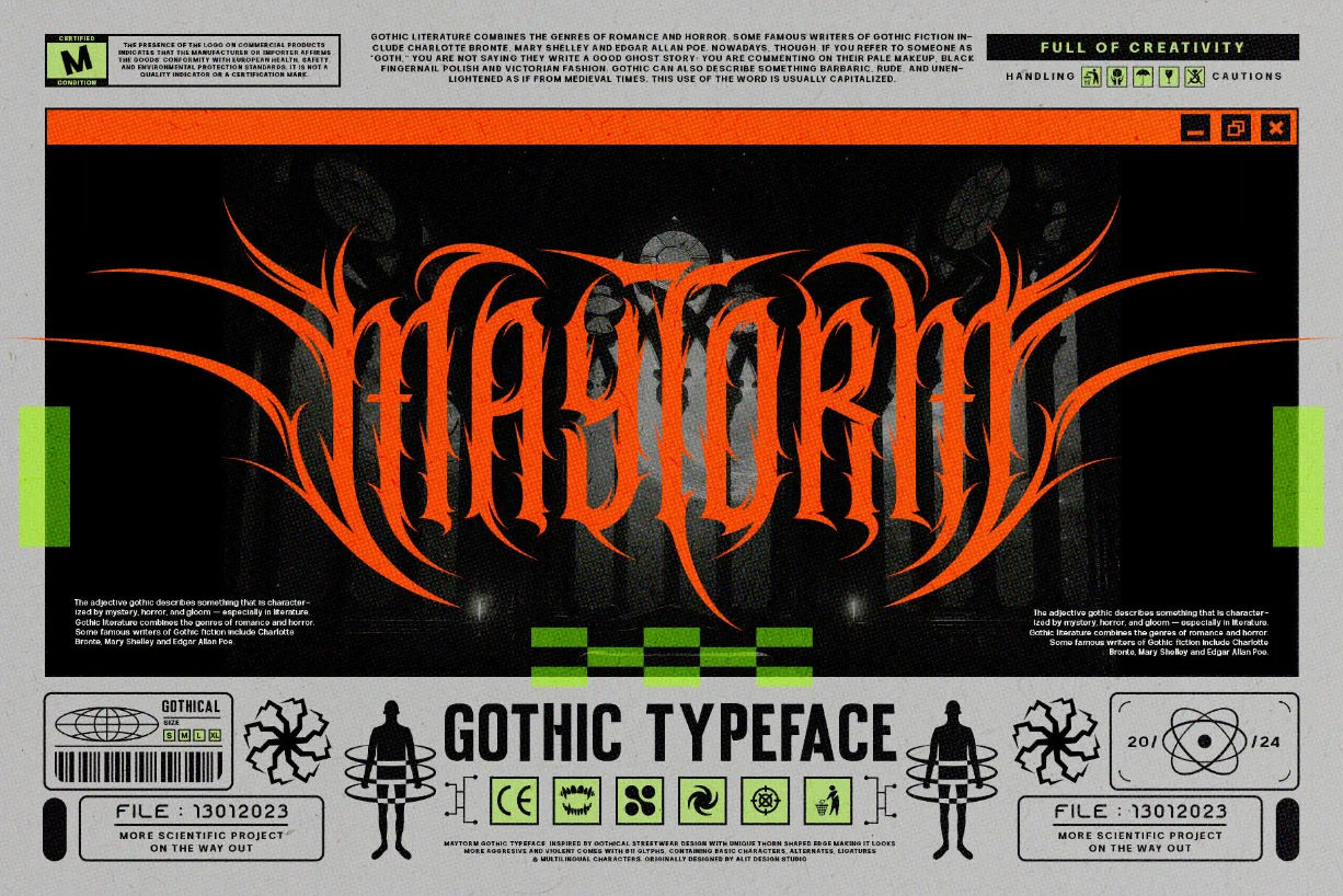Maytorm Font Poster 1