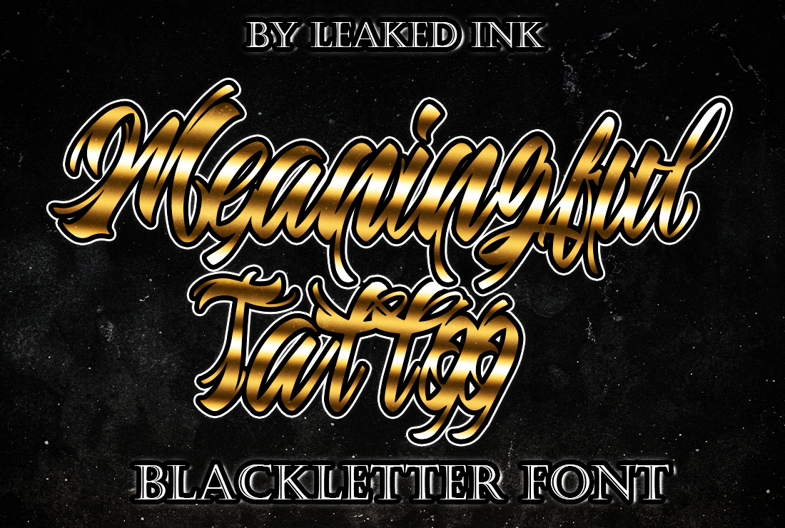 Meaningful Tattoo Font Poster 1