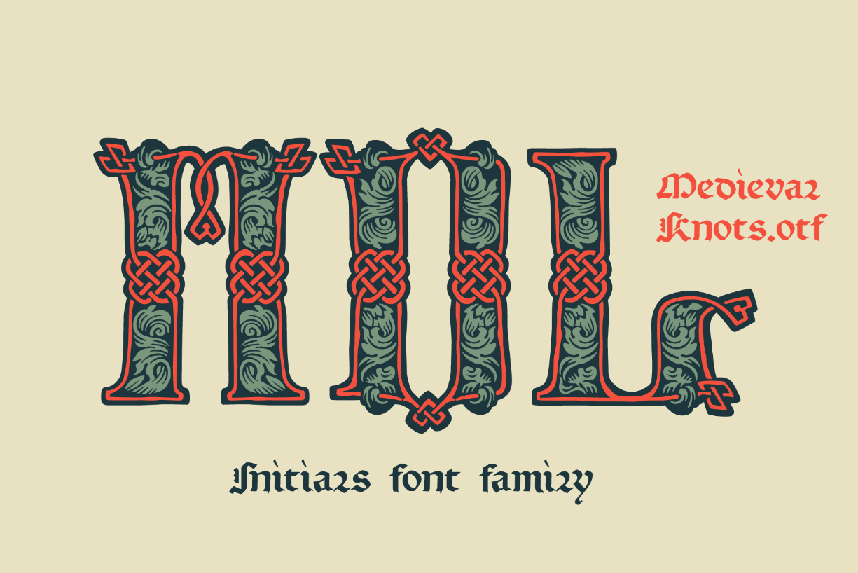 Medieval Knots Font Poster 1
