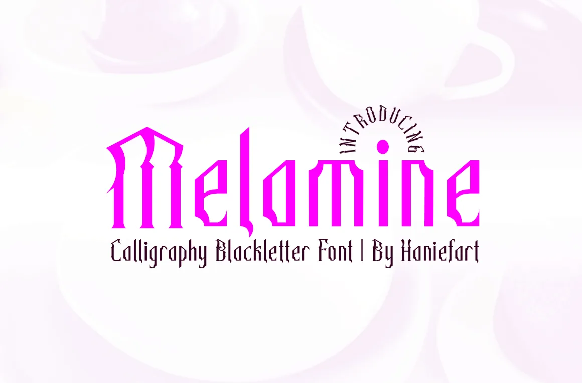 Melamine Font Poster 1
