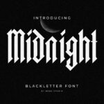 Midnight Blackletter Font Poster 3