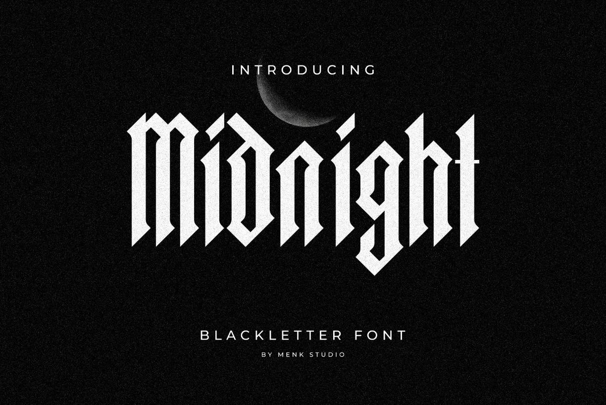Midnight Blackletter Font Midnight Blackletter Font Poster 1