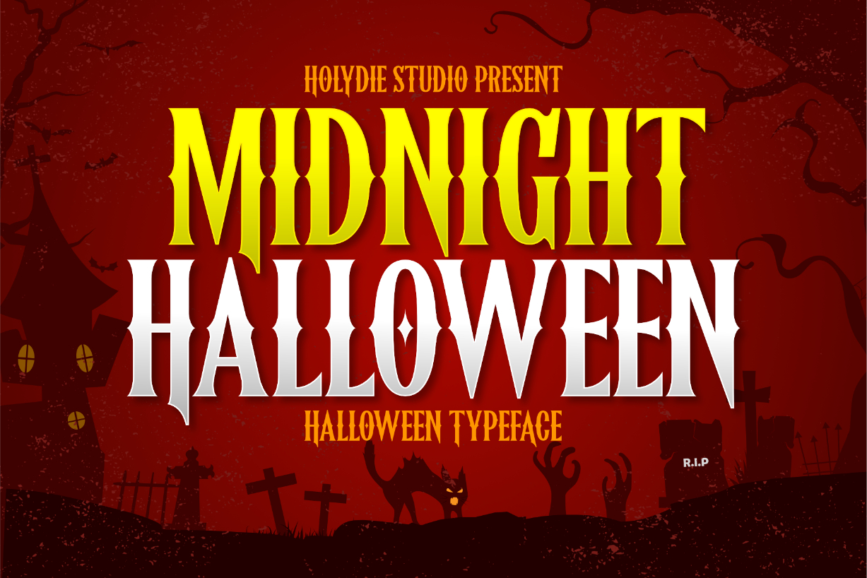 Midnight Halloween Font Poster 1