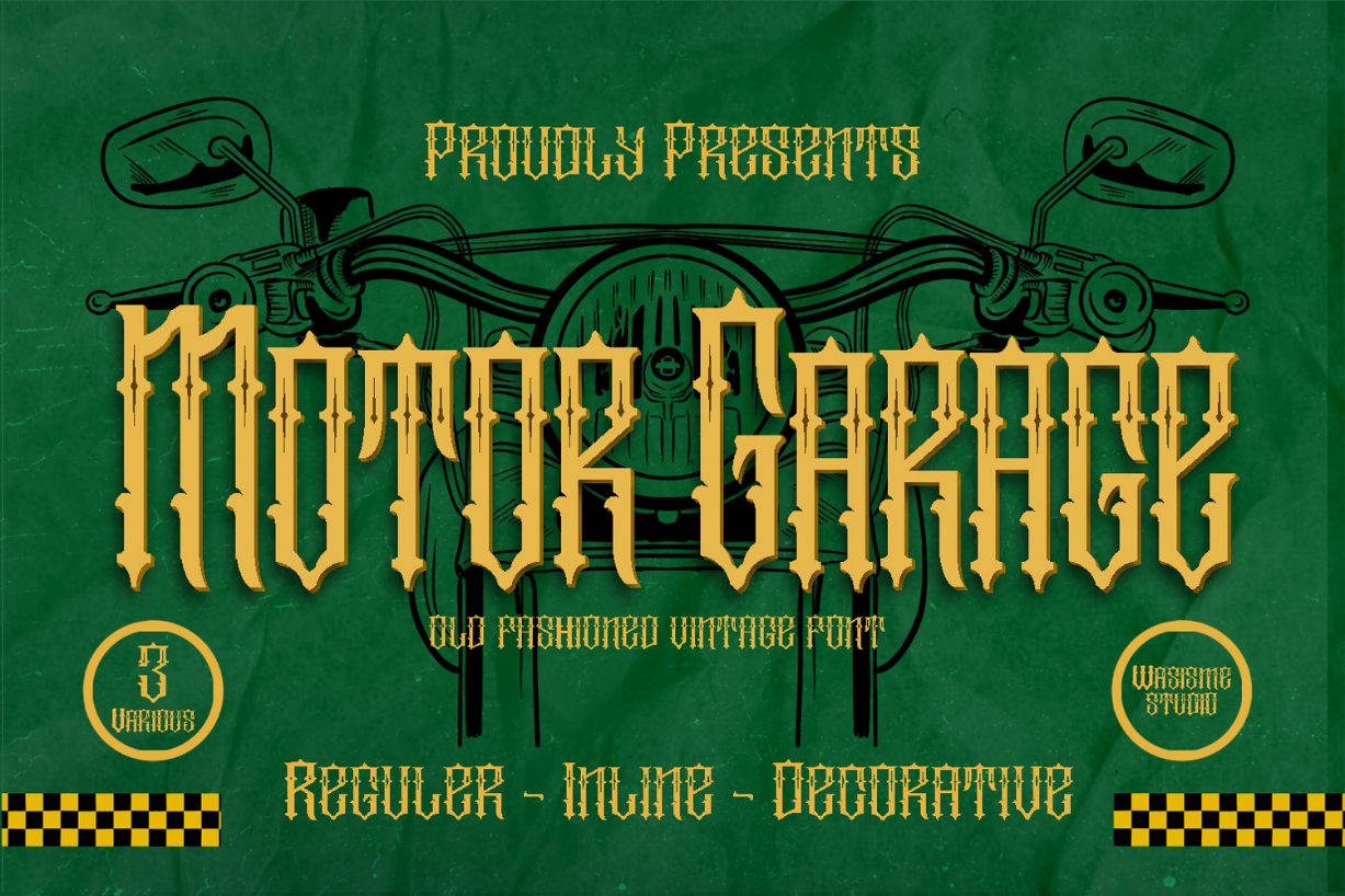 Motor Garage Font Poster 1